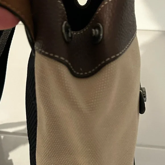 Coach Hudson Sling Pack Canvas Leather Brown Tan Crossbody Backpack NWT - Picture 9 of 12